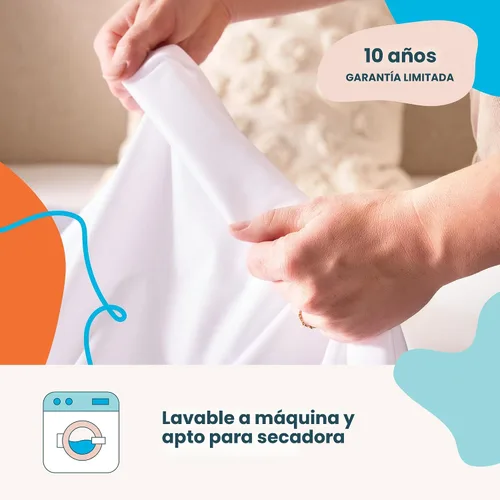 Vista 4 de Linenspa - Protector de almohada, impermeable, hipoalergénico, protector de colchón sin vinilo, suave, tamaño individual