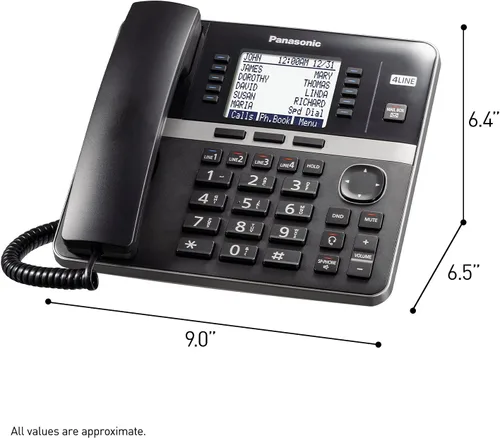 Vista 7 de Teléfono de Oficina Panasonic, Accesorio de Teléfono de Escritorio con Cable para Conectarse Inalámbricamente a Estación Base Expandible