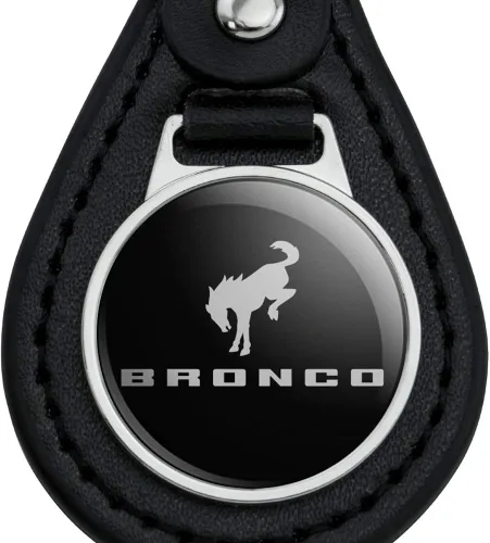 Vista 3 de Ford Bronco - Llavero de piel negra