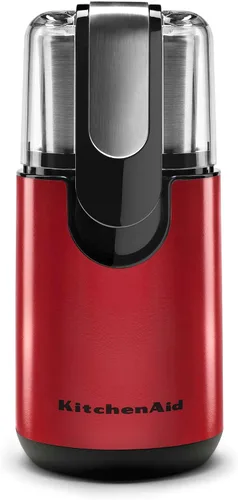 Vista 2 de KitchenAid BCG111ER - Molinillo de café con cuchilla, color rojo imperio, 4 onzas y kit de accesorios para molinillo de especias, acero inoxidable