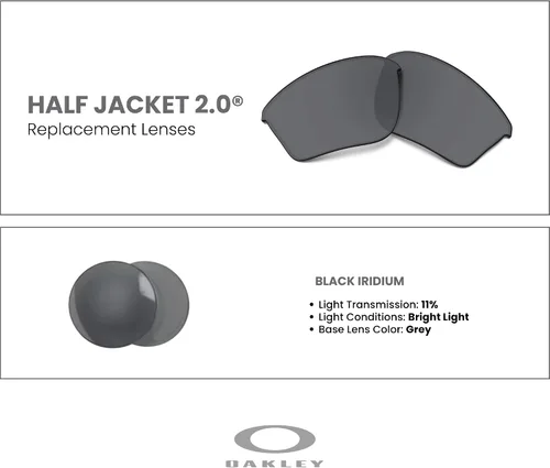 Vista 3 de OAKLEY Original Half Jacket 2.0 XL OO9154 Replacement Lenses For Men For Women+ Bundle Microfiber Pouch -FRAMES NOT INCLUDED
