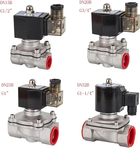 Vista 4 de DN15 To 50,Normally Closed Solenoid Valve AC 110V 220V 380V 24V,DC 12V 24V 1Pcs(1-1/2inch,DC 24V_80 CELSIUS)