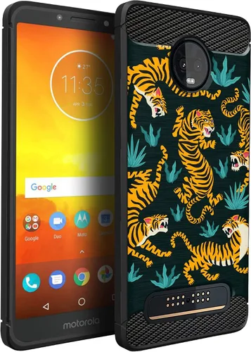 Vista 24 de CasesOnDeck Funda compatible con [Motorola Moto Z3 Play Moto Z3] Moto Z3 Design, funda delgada negra flexible y elegante protección contra golpes