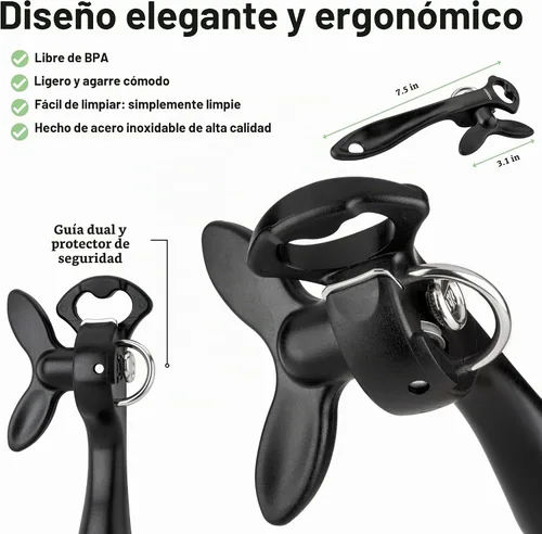Vista 7 de Lantana Abrelatas (borde suave/seguridad), manual de mano, levantador