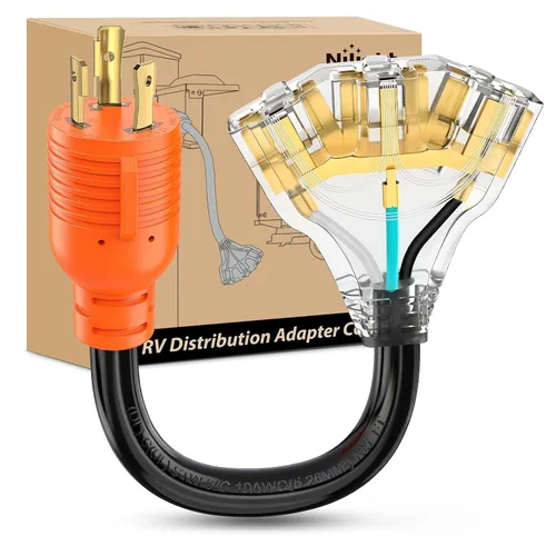 Vista 47 de Nilight Cable adaptador de secadora de 30 amperios a 30 amperios calibre 10 10-30P a 14-30R con cable de tierra
