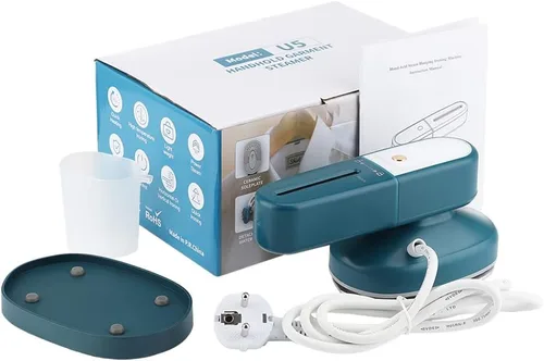 Vista 9 de Vaporizador de ropa de vapor de mano portátil para viajes en casa para planchar ropa planchado húmedo seco caliente máquina de planchar plegado mini