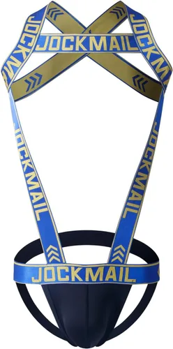 Vista 2 de Arnés deportivo para hombre con correa de hombro para hombre Jock Strap Fitness de una pieza arnés para hombre con jockstrap body