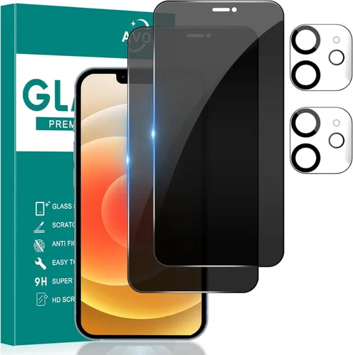 Vista 26 de Paquete de 2 protectores de pantalla de privacidad para iPhone 11/iPhone XR, pantalla de privacidad iPhone 11 de 6.1 pulgadas, película de vidrio