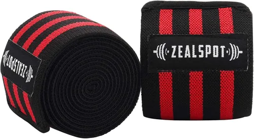 Vista 9 de Rodilleras Zealspot (par) de compresión y soporte elástico para entrenamiento cruzado, WOD, gimnasio, entrenamiento, levantamiento de pesas, fitness