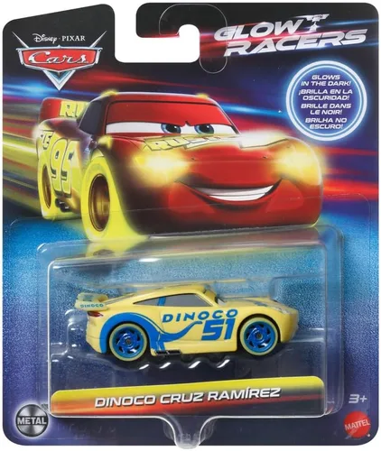 Vista 6 de Disney Pixar Cars Glow Racers - Dinoco Cruz Ramírez - Coches Metal