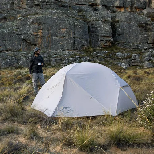 Vista 6 de Naturehike Mongar - Tienda de campaña para mochileros para 2 personas, ligera para 3 estaciones, impermeable, para senderismo, barras transversales