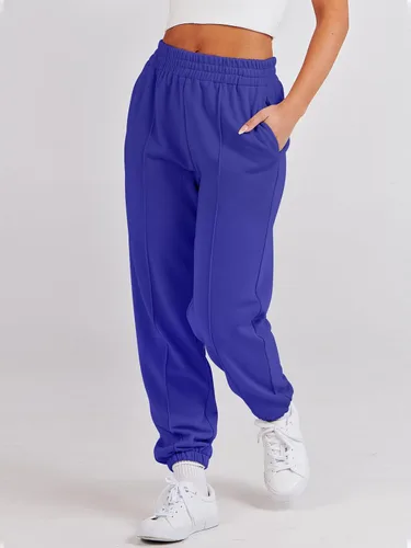 Vista 2 de ANRABESS Pantalones deportivos holgados de cintura alta para mujer, pantalones deportivos con parte inferior de cincha