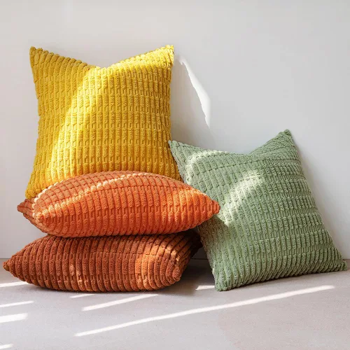 Vista 27 de MIULEE Paquete de 4 fundas de almohada decorativas neutras de 16 x 16 pulgadas para sofá, sala de estar, cama, estilo rústico, granja, bohemio