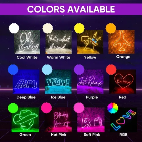 Vista 5 de Letrero de neón personalizado con nombre LED personalizable para decoración de pared, letrero de nombre personalizado para dormitorio, boda, fiesta