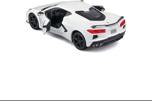Vista 5 de Maisto Línea de montaje a escala 1:24 Chevrolet Corvette Stingray Coupe 2020, color blanco