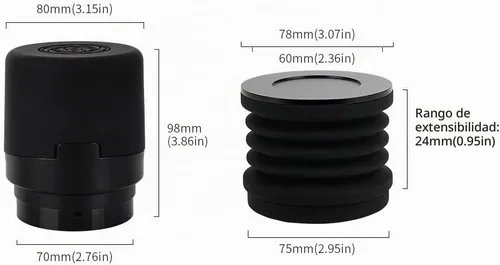 Vista 2 de Tolva de dosis única compatible con amoladora Baratza Encore, color negro