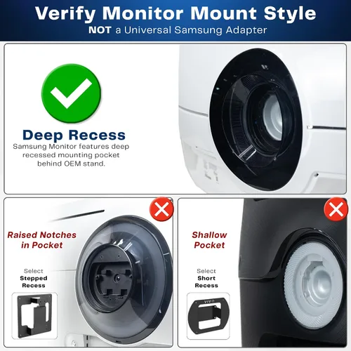 Vista 2 de VIVO Placa Adaptadora VESA de Receso Profundo Diseñada para Monitores Samsung Odyssey Neo G9, G95NA, y Odyssey G9, VESA 100x100, Montura-SG9