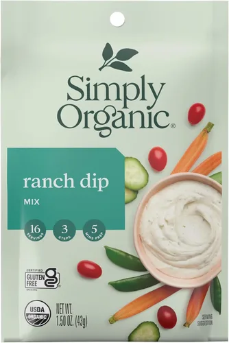 Vista 7 de Mezcla para Dip Simply Organic, Ranch, 1.5 oz