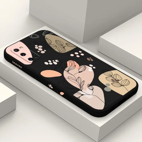 Vista 16 de LEECG para Samsung Galaxy S20 Funda, Diseño Creativo Lateral con Forro de Microfibra de Silicona Suave con Patrón de Flores para Cubierta de negro