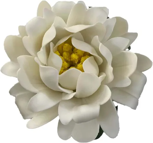Vista 9 de Flores artificiales, flores artificiales de cerámica pura hecha a mano para decoración del hogar, arreglos florales artificiales de peonía