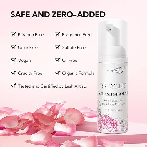 Vista 8 de BREYLEE Champú para extensiones de pestañas, 2 fl oz, botella de enjuague