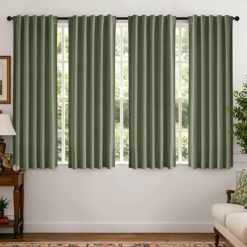 Vista 36 de MIULEE Navy Blue Velvet Curtains 4 Panels Set Back Tab 40 x 96 Inch Long Azul marino