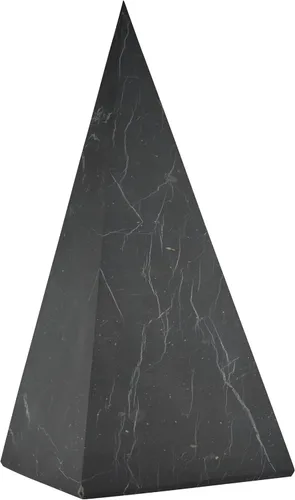 Vista 13 de Shungite World Auténtica pirámide de shungita alta pulida de 1.18 pulgadas / 1.18 pulgadas, cristal curativo natural de chakras, pirámide negra