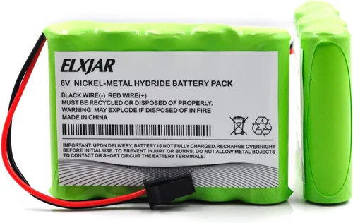 Vista 6 de Paquete de 2 baterías AA de 6 V 2000 mAh para paneles 600-XTI-BAT Simon XTi XTi-5 Ni-MH rechargeable battery packs replace 600XTIBAT for GE
