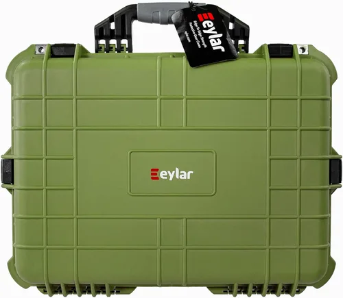 Vista 10 de Eylar - Maletín protector para cámara, de 51 cm, resistente al agua y a los golpes, con espuma, color negro