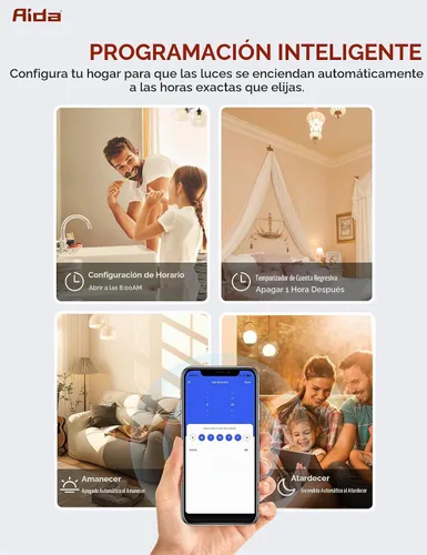 Vista 5 de AIDA Interruptor de luz inteligente, interruptor inteligente WiFi de 3 vías, compatible con Alexa y Google Home, requiere cable neutro, interruptor