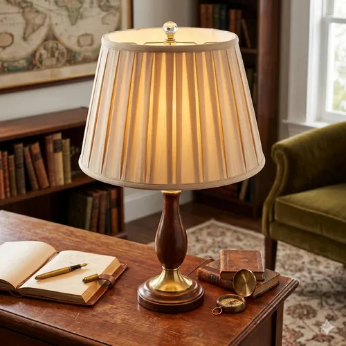 Vista 5 de Royal Designs, Inc. Empire English Pleat Lamp Shade, BSO-724-14BG, 10 x 14.5 x 10, Beige