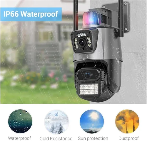 Vista 6 de Dual Lens PTZ WiFi Surveillance IP Camera EU