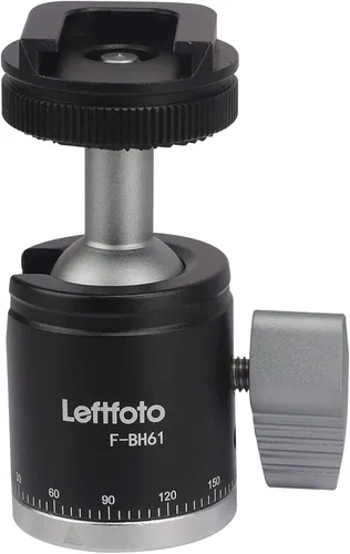 Vista 4 de Adaptador de cabeza de bola mini trípode de 360 grados giratorio Pan 90 ° Tilt con soporte de zapata fría con tornillo de 1/4 "para cámaras réflex