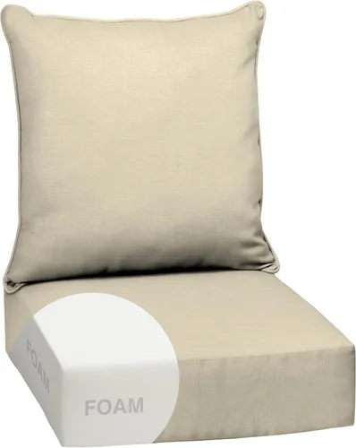 Vista 57 de Arden - Juego de cojines de asiento profundo para exteriores, espuma, 24x24, aguamarina