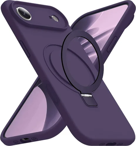Vista 68 de SKYLMW Funda diseñada para iPhone 11 con soporte magnético invisible Compatible con Mag-Safe, a prueba de caídas de grado militar, a prueba