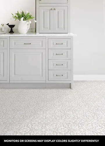 Vista 4 de FloorPops Estate - Azulejos adhesivos para suelo, color gris