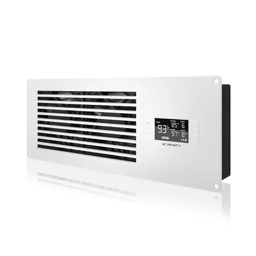 Vista 9 de AC Infinity AIRFRAME T7-N Negro, Sistema de ventilación de alto flujo de aire de 17 pulgadas, flujo de aire de entrada, para salas de equipos AV