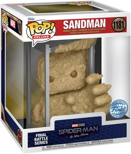 Vista 2 de Funko Pop! Deluxe Spider-Man: No Way Home - Figura exclusiva de Sandman, 5.5 pulgadas