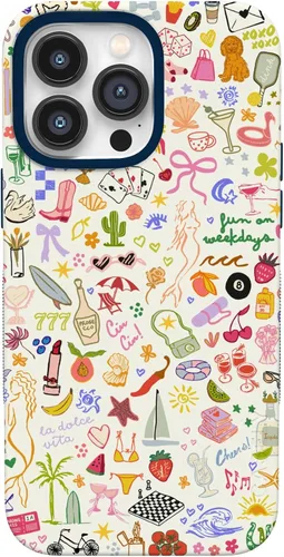 Vista 62 de Casely - Funda para iPhone 14 Pro Max, flores pintadas, Frida Kahlo Floral Girly, compatible con MagSafe