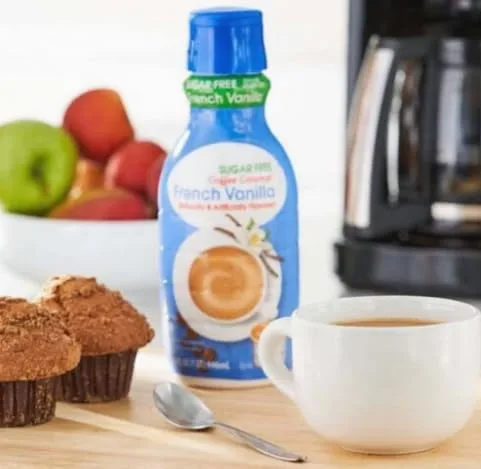 Vista 3 de Crema de café de vainilla francesa sin azúcar, 32 onzas líquidas, 1 paquete