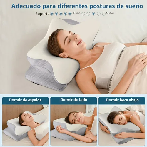 Vista 5 de Cervical Pillow for Neck Pain Relief, Ergonomic Neck Pillow for Sleeping, Cooling Memory Foam Pillows for Neck Support, Orthopedic Pillow Contour