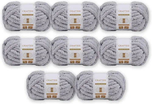 Vista 36 de Crafted By Catherine Hilo de Chenille Grueso - Paquete de 2 (8 oz / 227 g, 31.7 Yardas Cada Madeja), Beige, Calibre 7 Jumbo