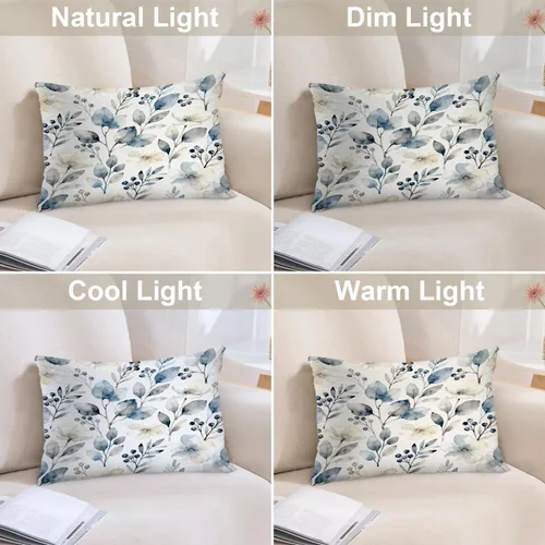 Vista 412 de Batmerry Autumn Pumpkin Templeton Throw Pillow Covers, Green Leaves Paths Forests Decorative Pillow Covers Digital Printing Blended for Couch Sofa