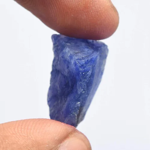 Vista 3 de Cristal curativo de zafiro azul, 17.00 quilates de zafiro azul crudo natural, piedra preciosa en bruto sin cortar sin calentar, Gema, azul