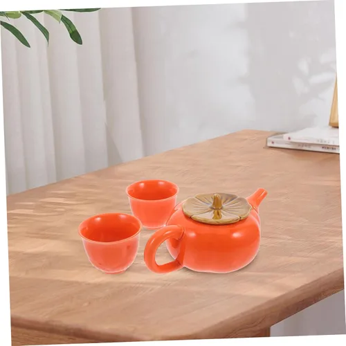 Vista 8 de Juego de té de porcelana de 3 piezas, tetera y tazas de cerámica Teaware Set Kung Fu Teapot