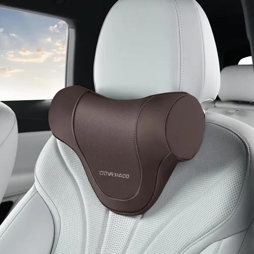 Vista 9 de Coverado Almohada ergonómica para reposacabezas de automóvil, almohada ergonómica de espuma viscoelástica para el cuello del auto para asiento