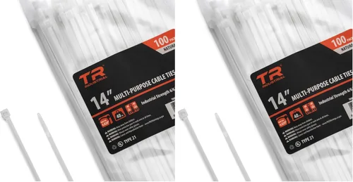 Vista 12 de Cable lazos multiuso TR Industrial TR88301 (100 piezas), 4 pulgadas, negro