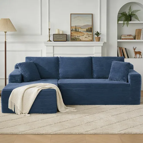 Vista 21 de Tmsan Sofá de 3 plazas sin hueso de 80.7 pulgadas para sala de estar con portavasos y asiento profundo de 26 pulgadas, bolsillos laterales, sofá