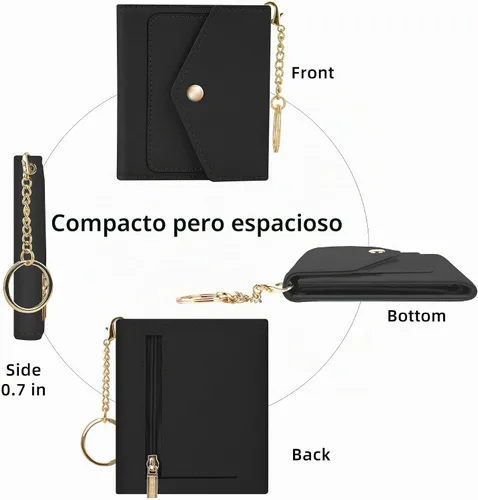 Vista 5 de Gostwo Billetera para Mujer con Bloqueo RFID Carteras Pequeñas para Mujer Tarjetero de Tarjetas de Crédito Carteras Triple Pliegue para Damas