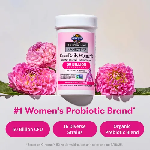 Vista 4 de Probiotico Jardín de vida, suplemento para las mujeres, Formulado una vez al día, estabilizante para la mujer, recomendado por Doctores